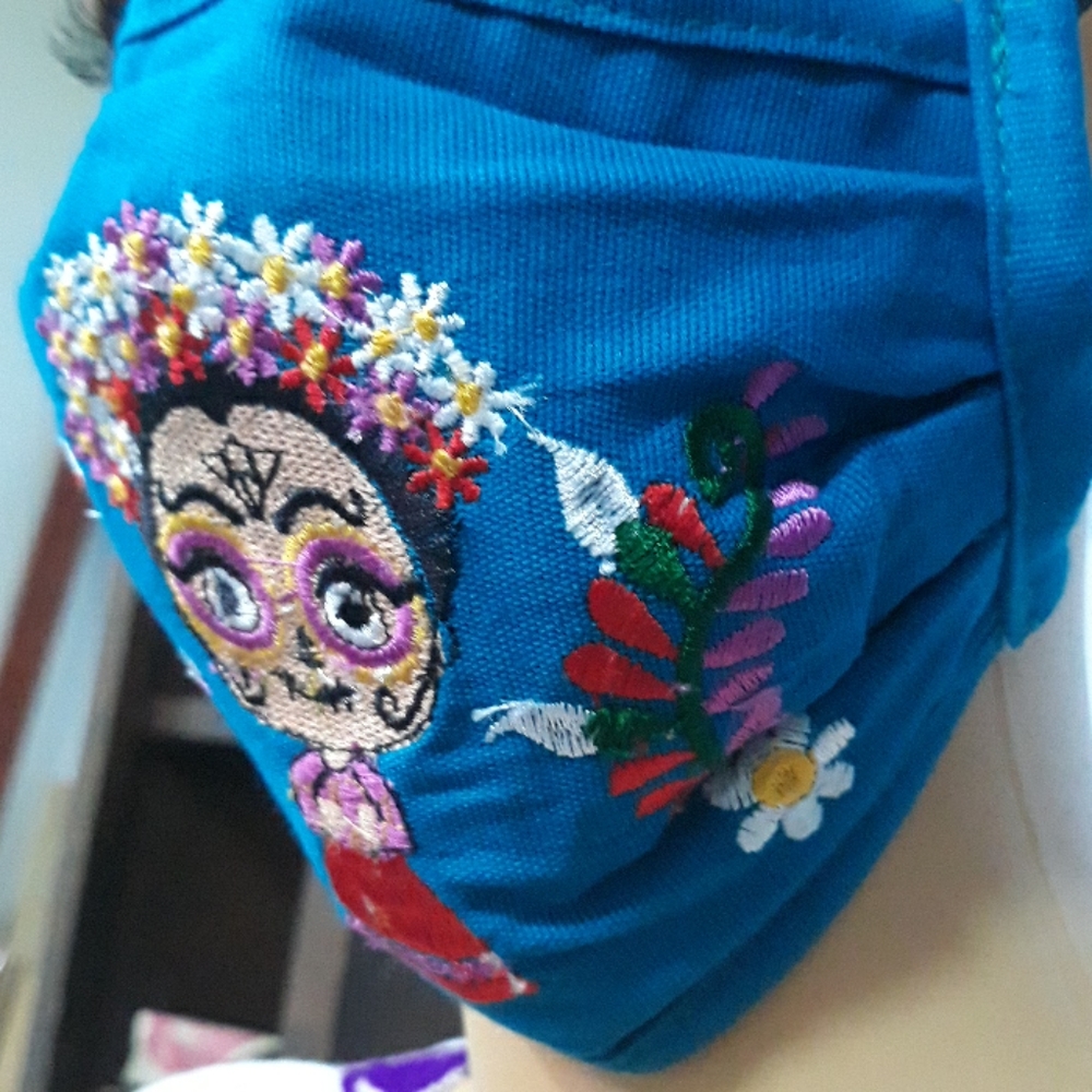 Mexican Embroidered Face Mask - Picture 3 of 4